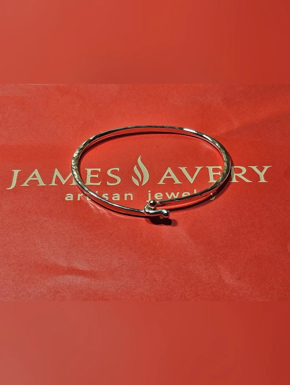 James Avery Sterling Hammered Hook-On Bracelet
